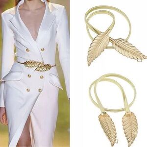 Gold Leaf Stretch Belt